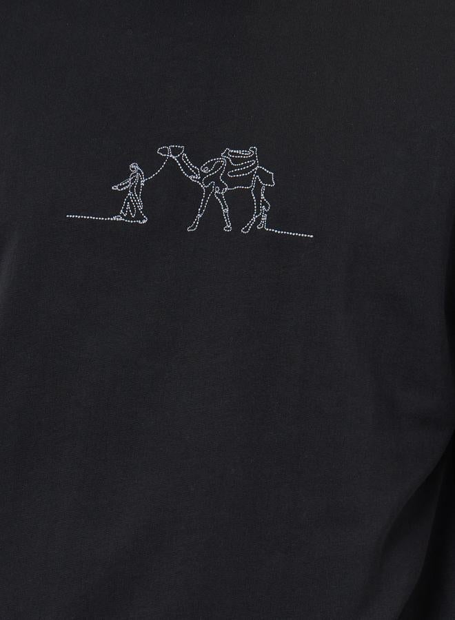 ستايلي تيشيرت قطن بقصة واسعة - Image 4